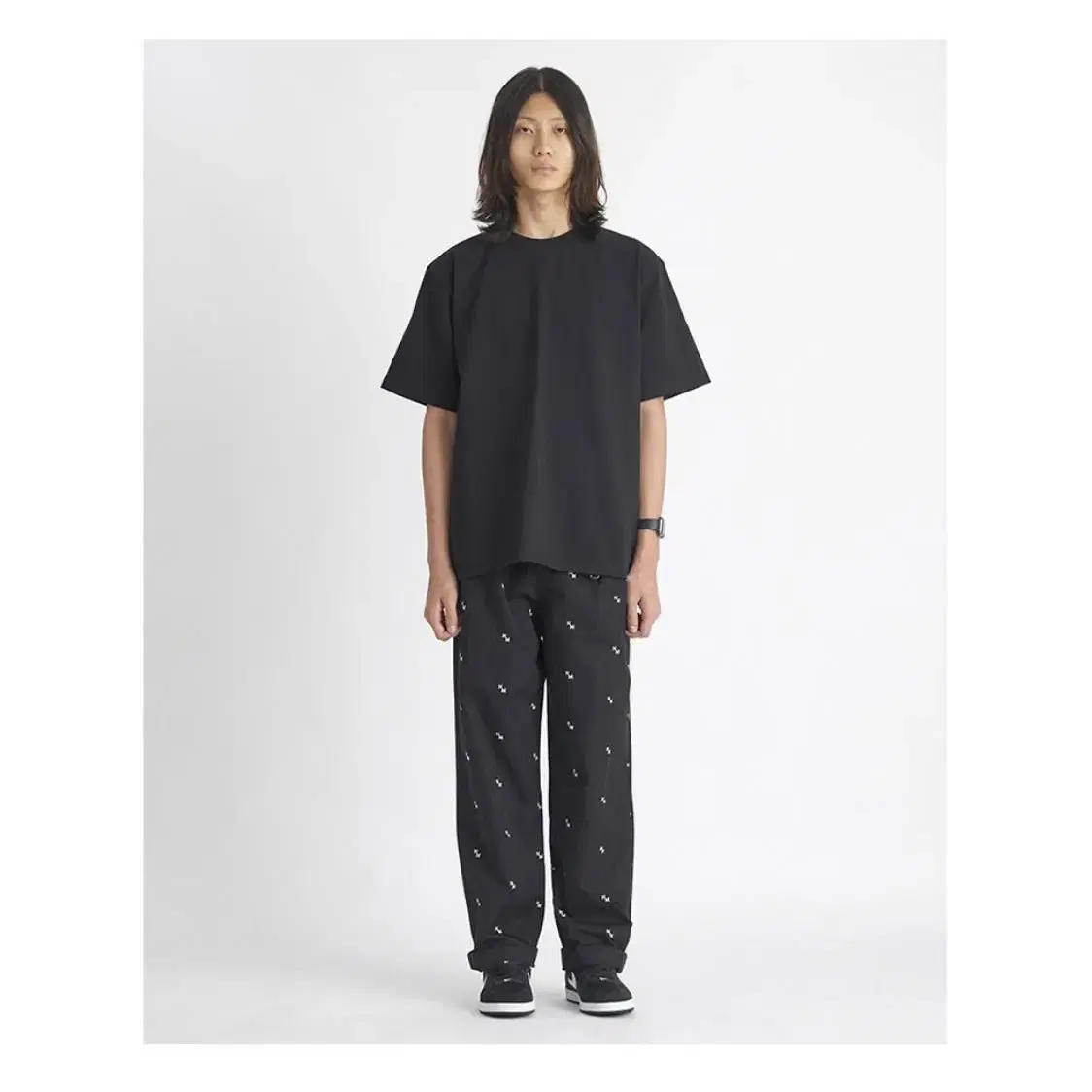 노매뉴얼 NM PATTERN PANTS - BLACK