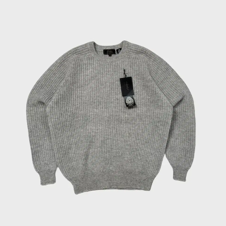 vintage grey fisherman knit