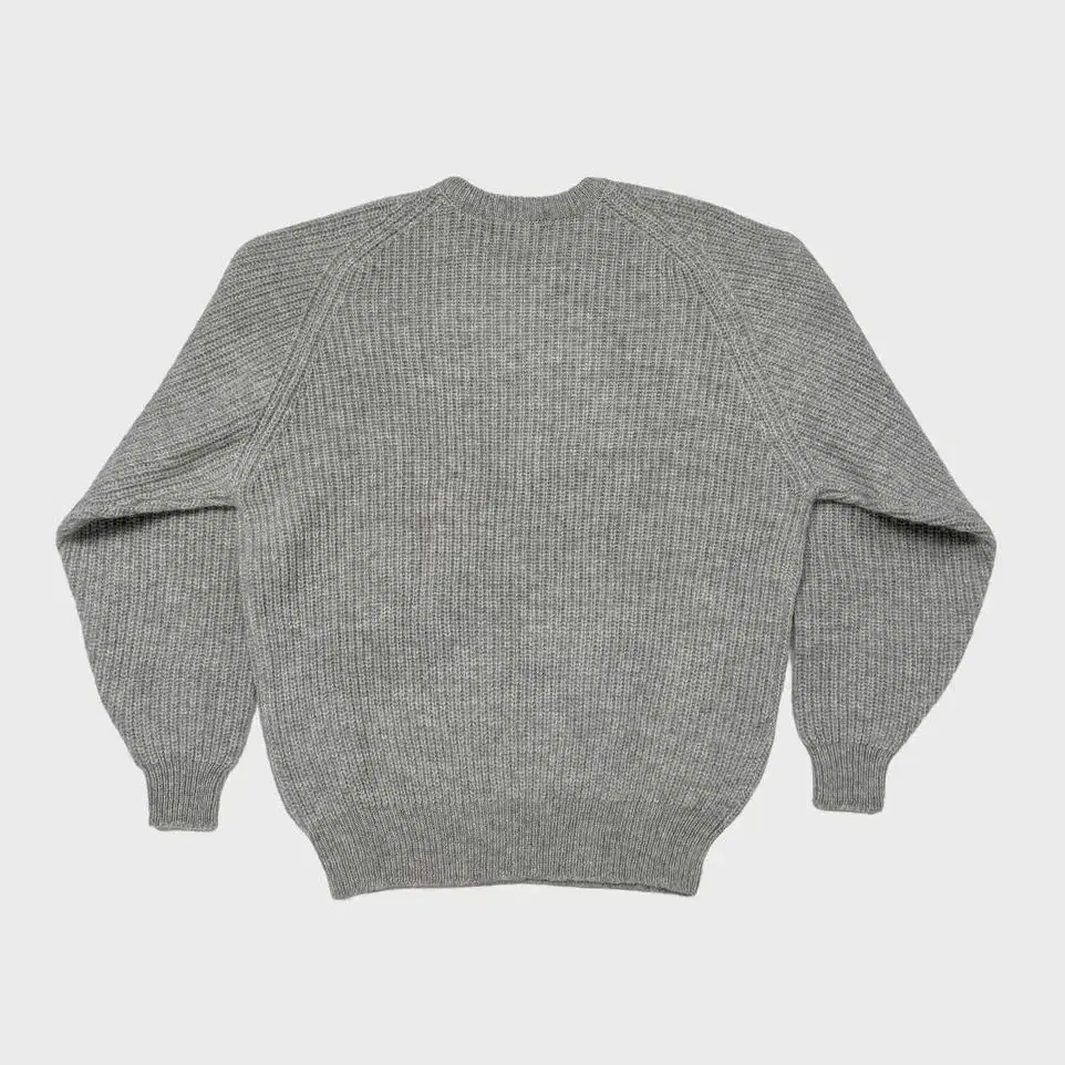 vintage grey fisherman knit