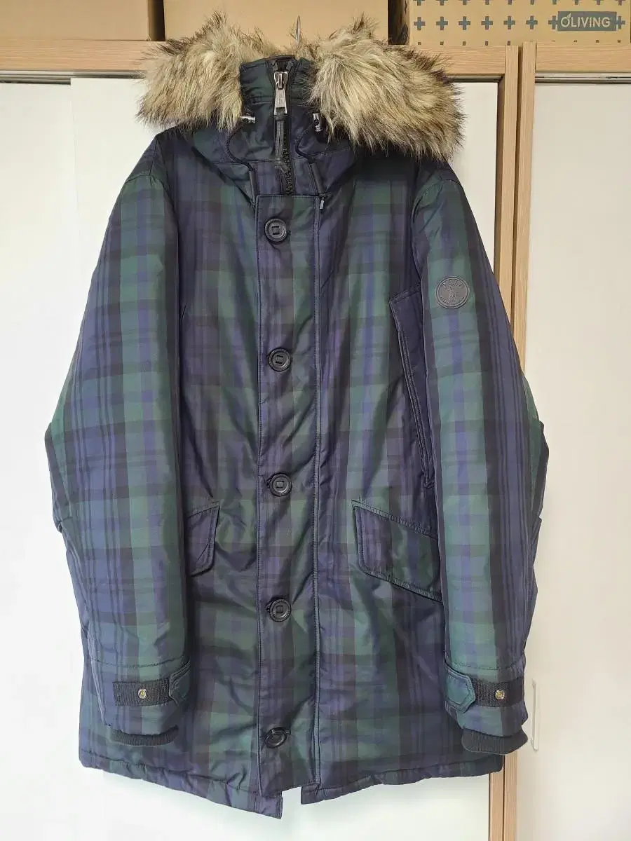 Polo Blackwatch Duck Down Puffer Parka Tartan Check