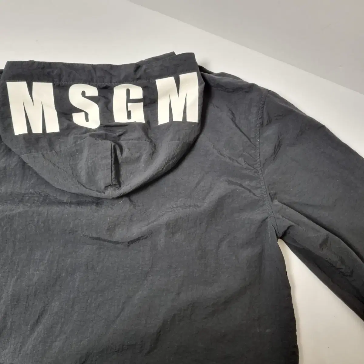 MSGM 로고 후드 집업 자켓 블랙 (110) 제주빈티지구제클럽