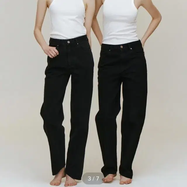 FRRW Mid-rise loose fit jean, black 블랙진