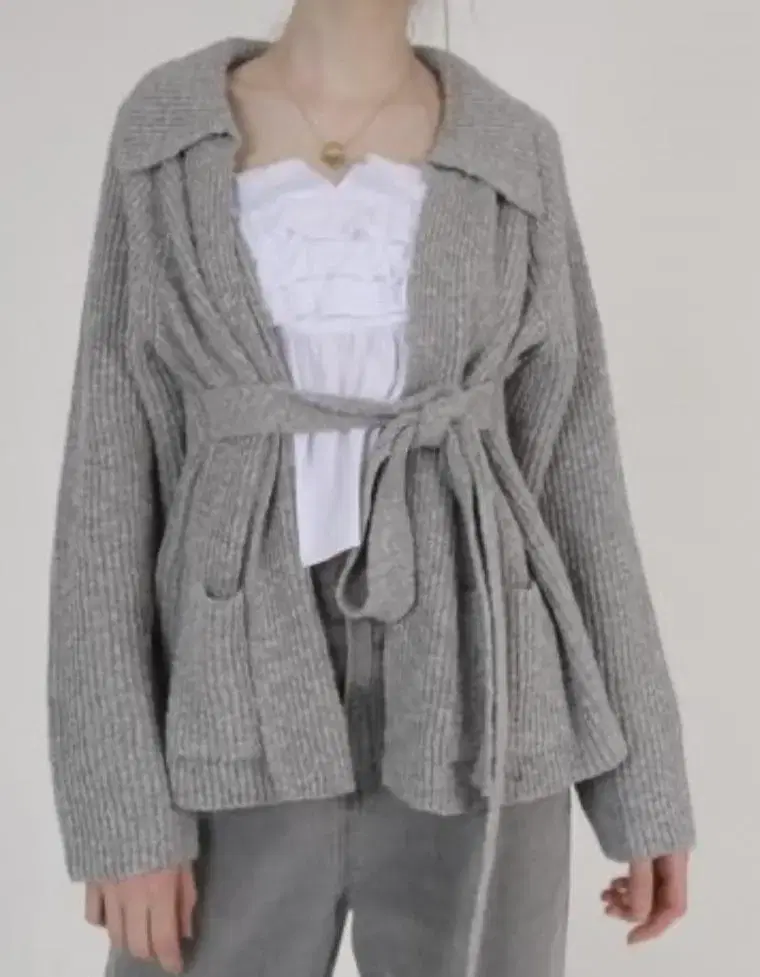 소프트서울 BELT KNIT CARDIGAN