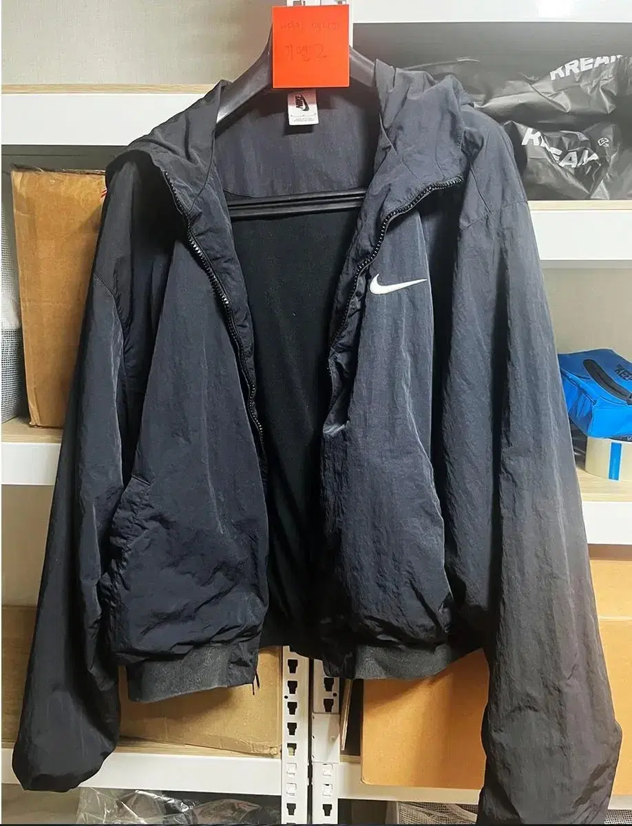 [M] Nike Fear of God Bomber Hooded Jacket Black