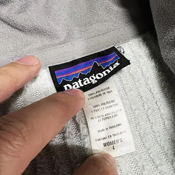 PATAGONIA 파타고니아 그레이 자수로고 니트집업(L)