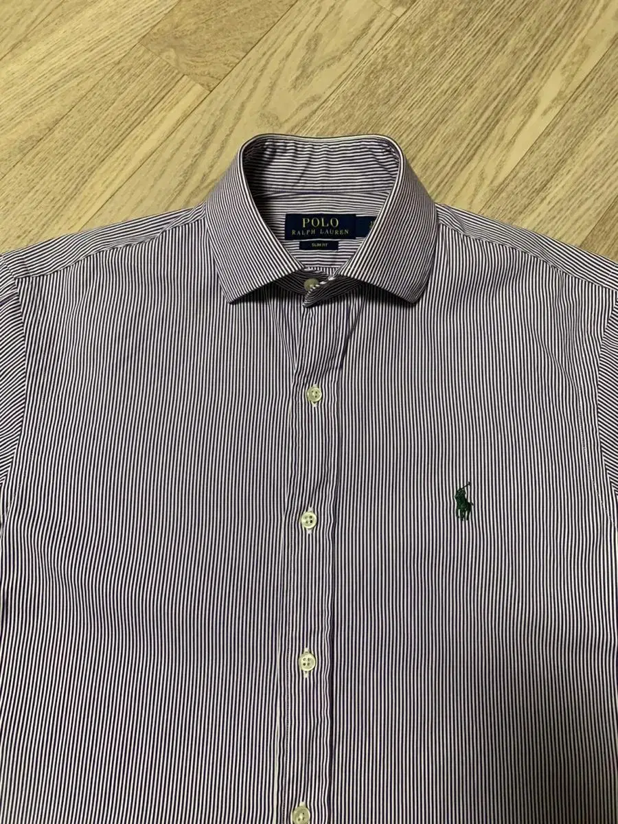 Polo Ralph Lauren Slim Fit Purple Striped Shirt