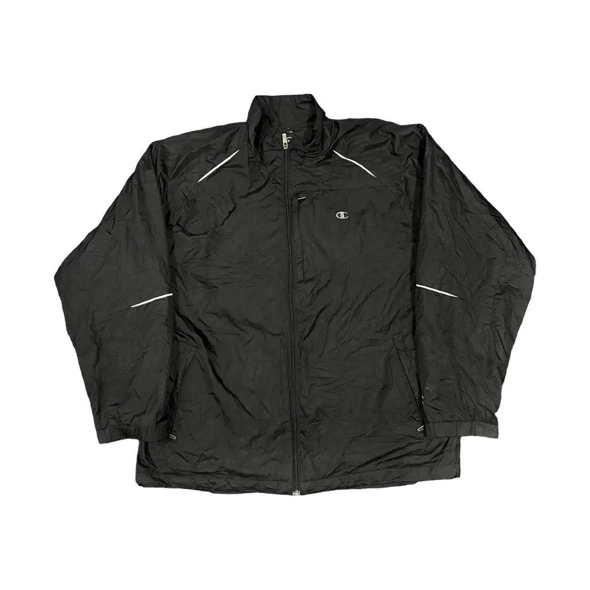 Champion Black Windbreaker L