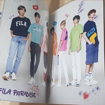 BTS FILA 포토북 STIKERS COLORFUL SUMMER