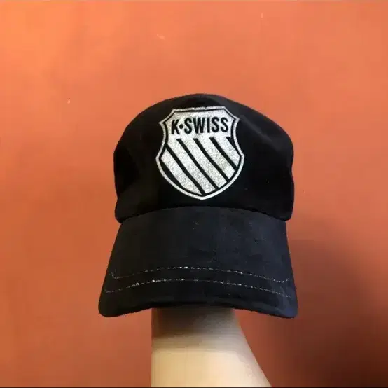 Vintage K swiss black velvet ball cap