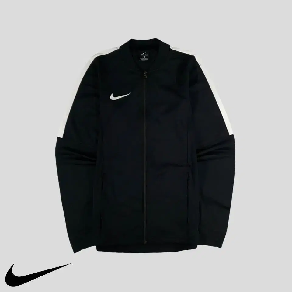 Nike Black White Sideline DryFit BloomType Tracktop Zip Up Jersey S