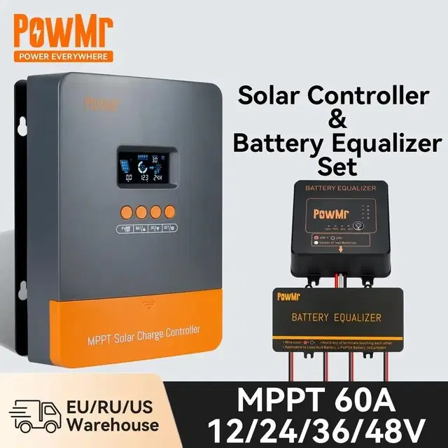 새제품 태양광 충전 POWMR SOLAR 컨트롤러 MPPT 60Ah 캠핑