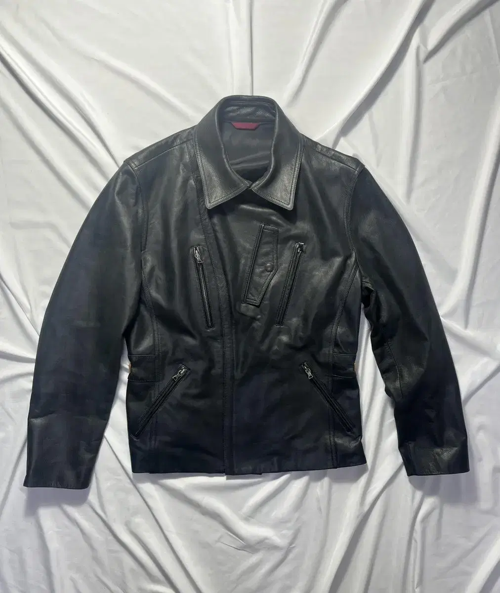 Poulsmith Cowhide Leather Double Rider Jacket