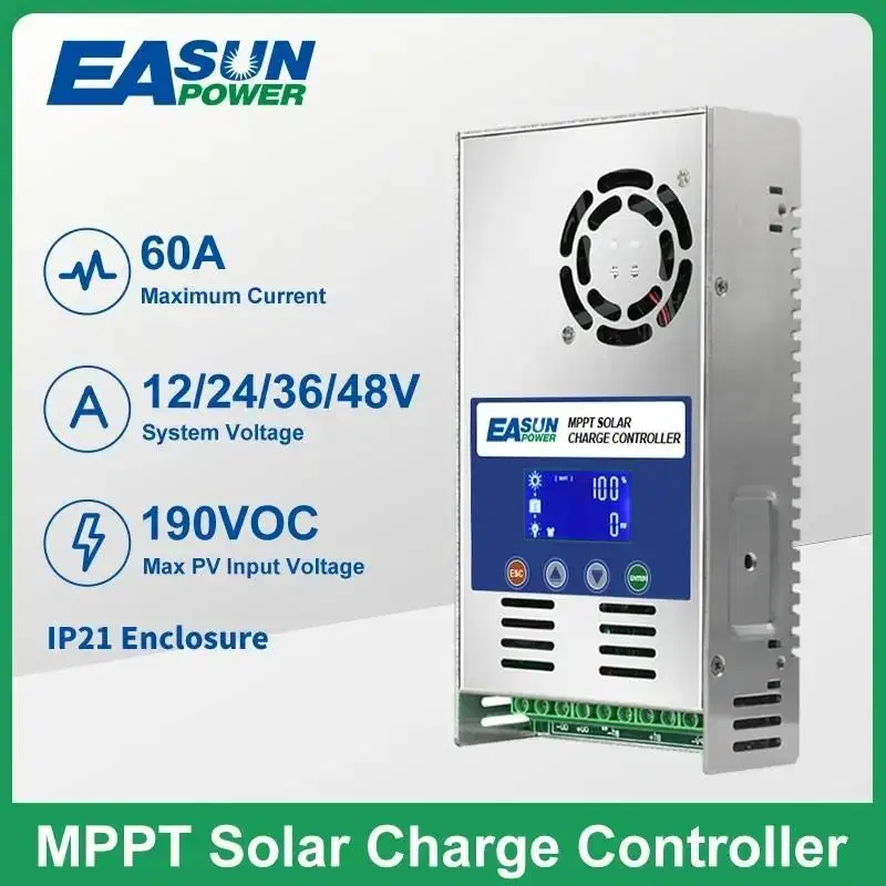 새제품 EASUN POWER 60A 태양광 충전 컨트롤러 캠핑카 파워뱅크