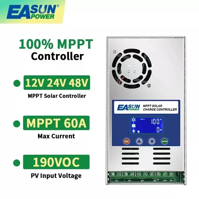 새제품 EASUN POWER 60A 태양광 충전 컨트롤러 캠핑카 파워뱅크