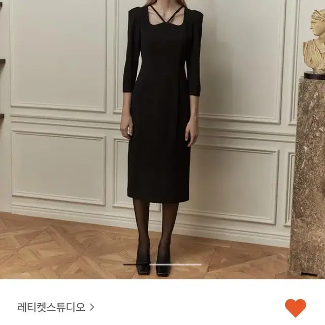 [레티켓스튜디오] Satin Strap Dress_Blacklong M