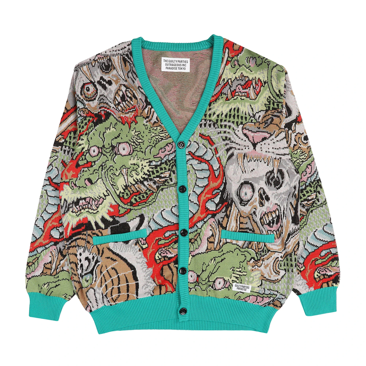 [Overseas] Wakomaria Tim Leahy Jacquard Cardigan