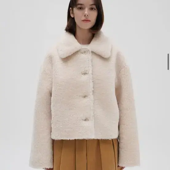 르바 시어링 코트 Shearing Reversible Crop Coat