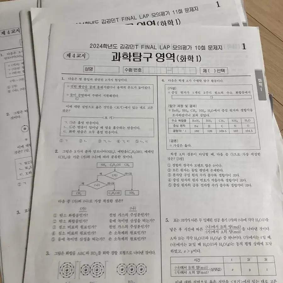 시대인재 화학 자료