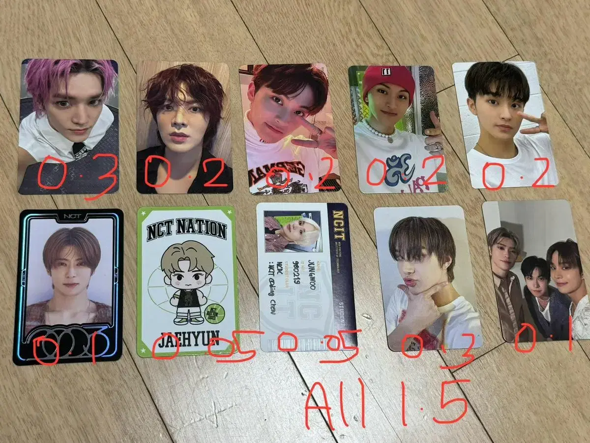 NCT127 mark taeyong jungwoo yuta photocard wts ld