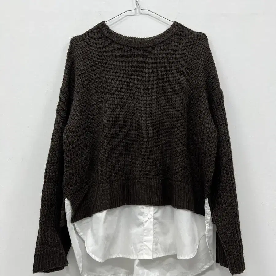 shirt layered back strap knit