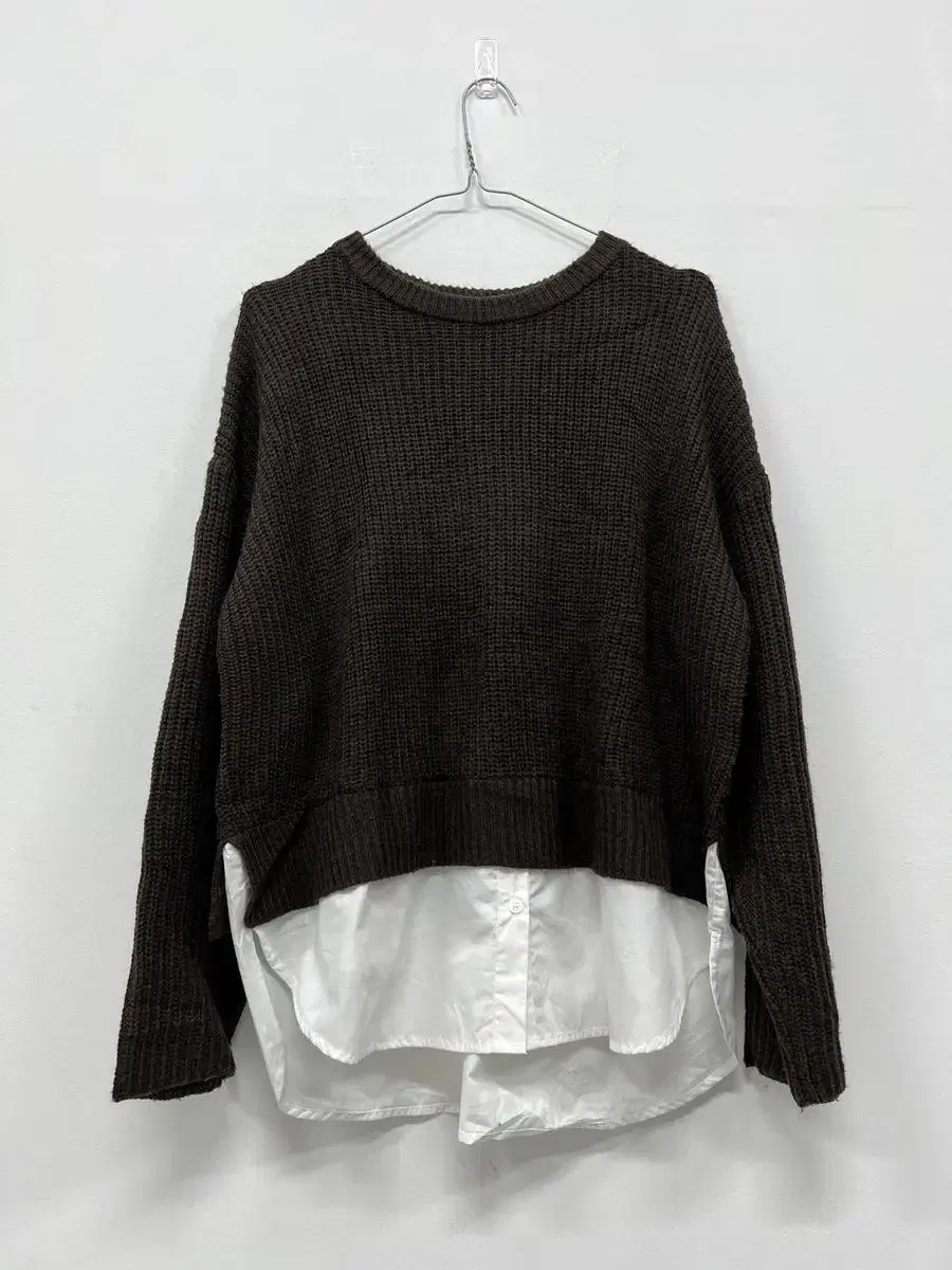 shirt layered back strap knit