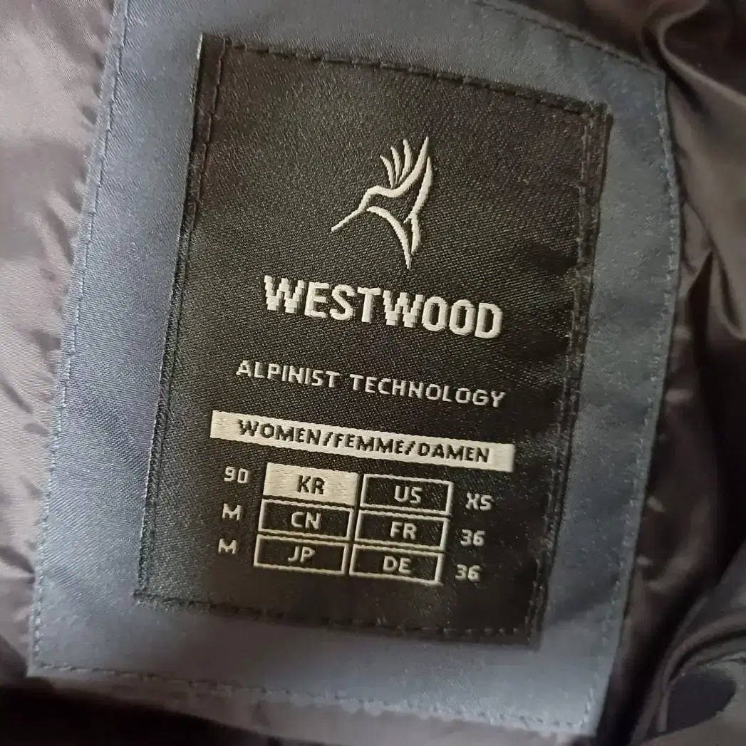 새품수준 WESTWOOD 구스패딩(90)