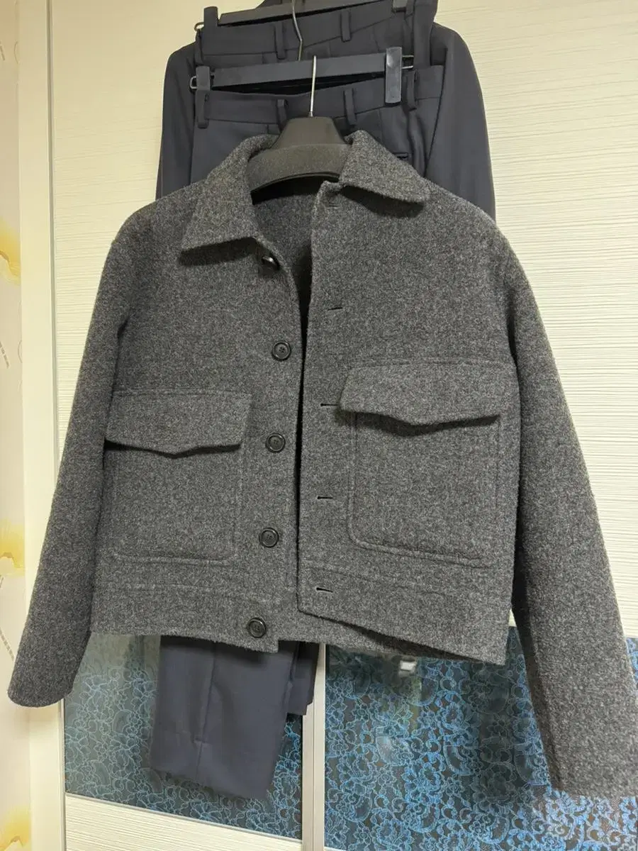 Army / Crop Wool Jacket / M