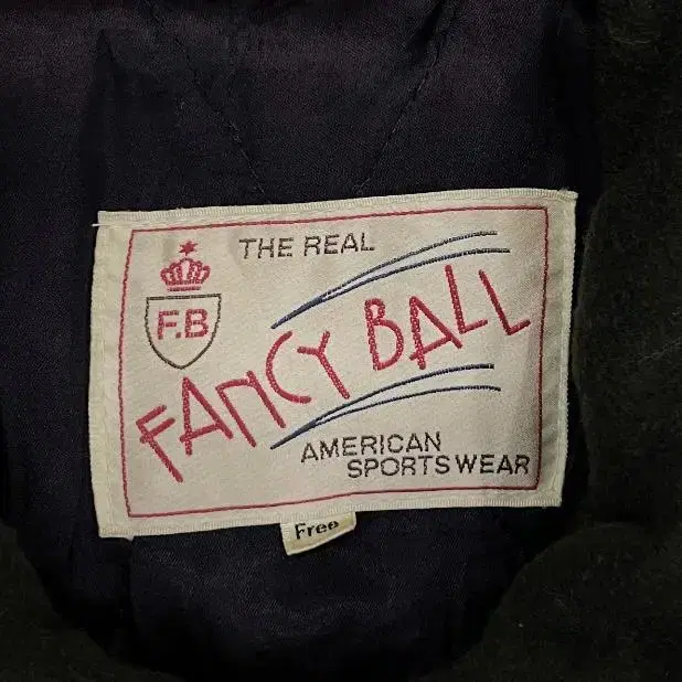 FANCY BALL 가죽 바시티 자켓