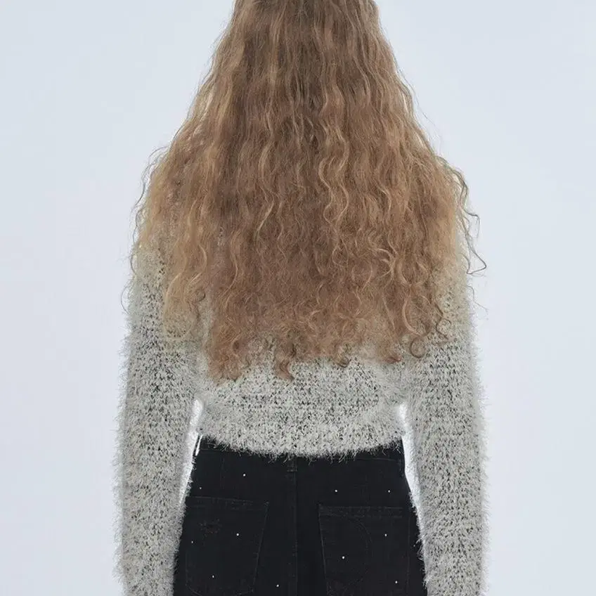 diagnal FUZZY MIXED KNIT CARDIGAN 다이애그널