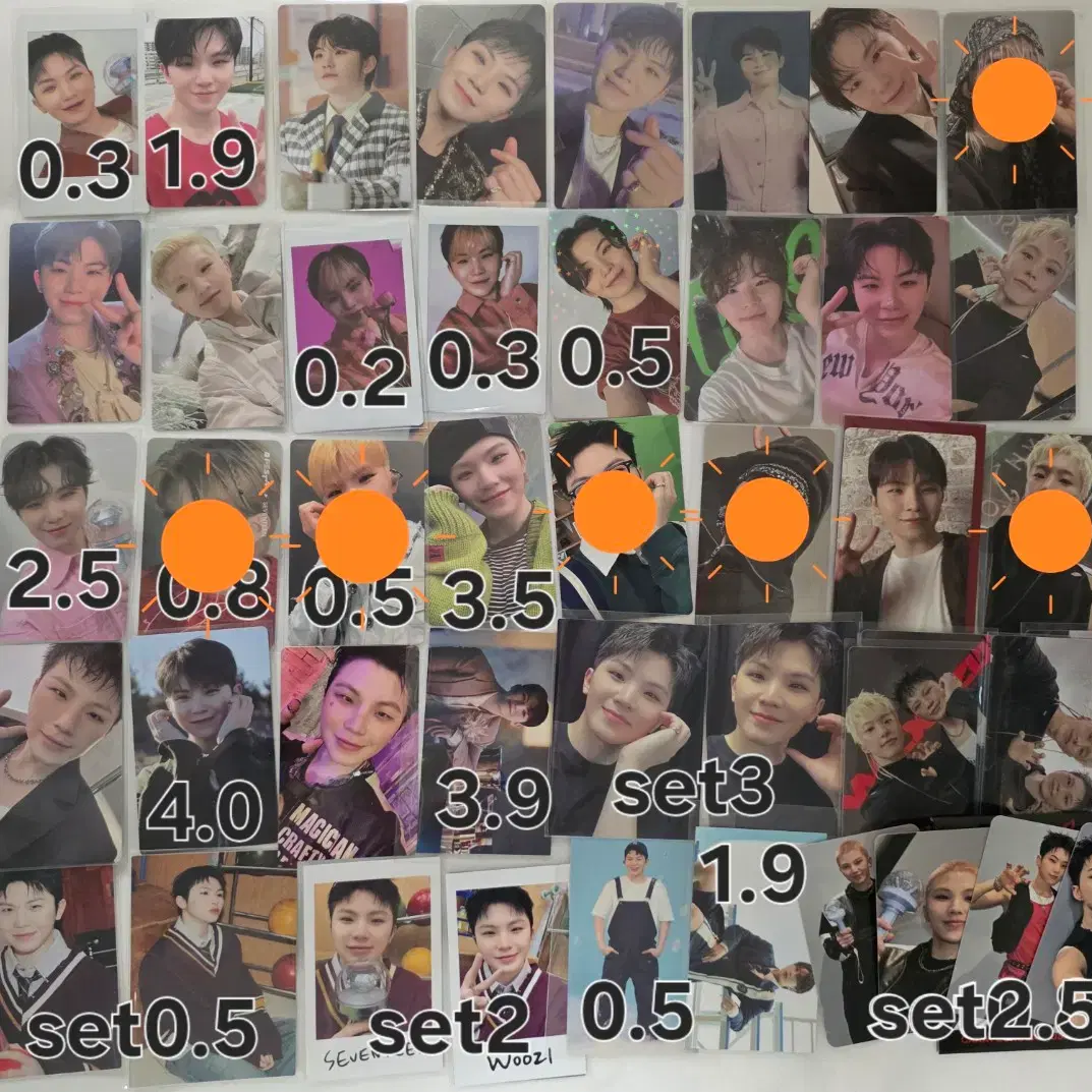 SEVENTEEN wonwoo 6th, 7th, 8th, and 9th Anniversary photocard bulk