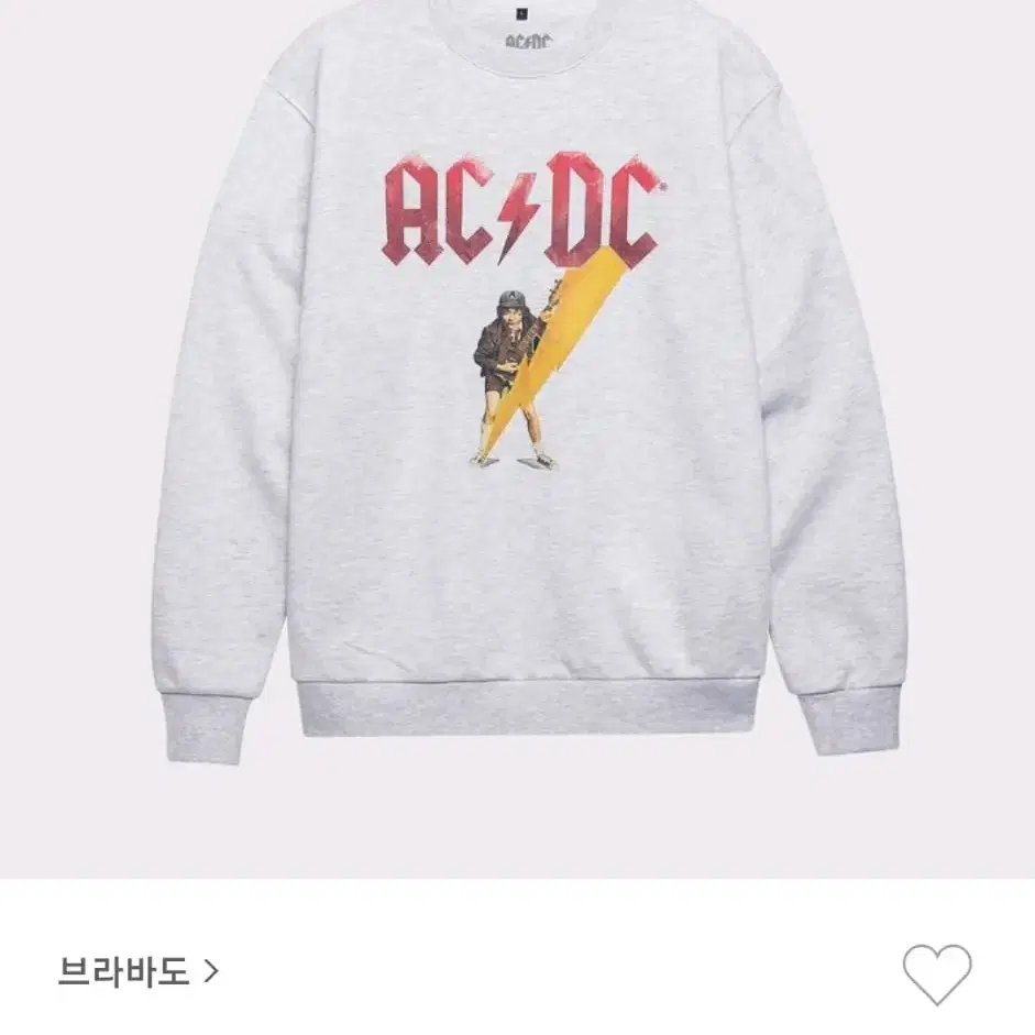 브라바도 acdc 맨투맨 그레이