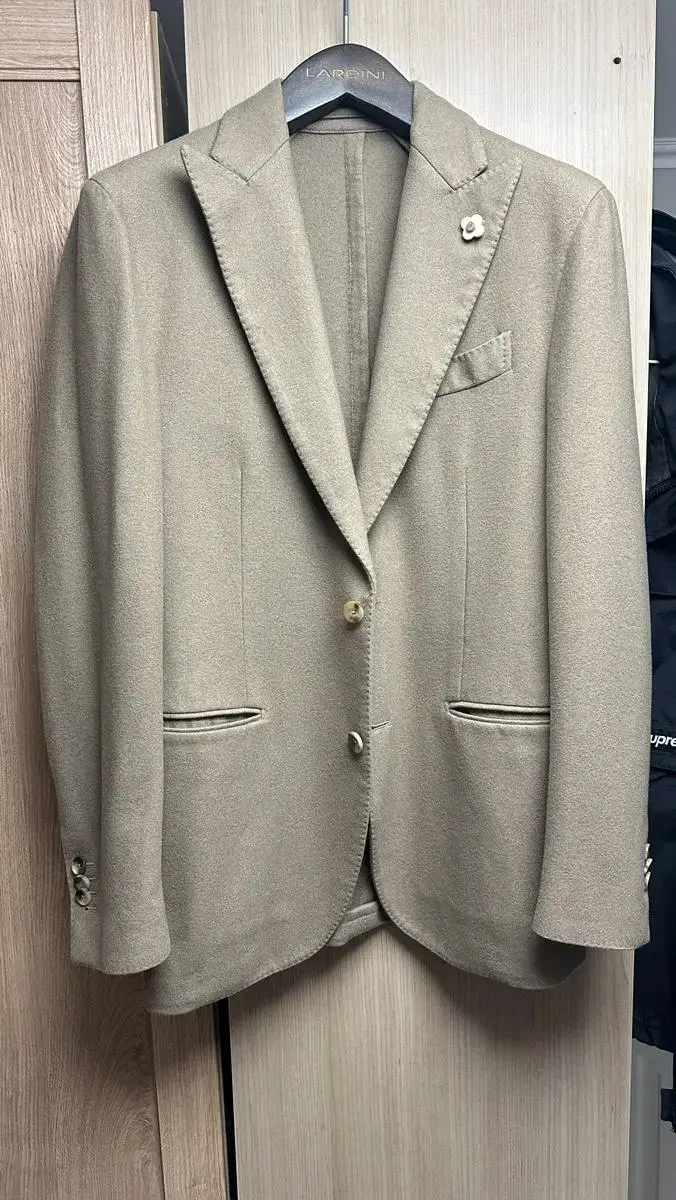 [ LARDINI ] Camel 100% cashmere jacket