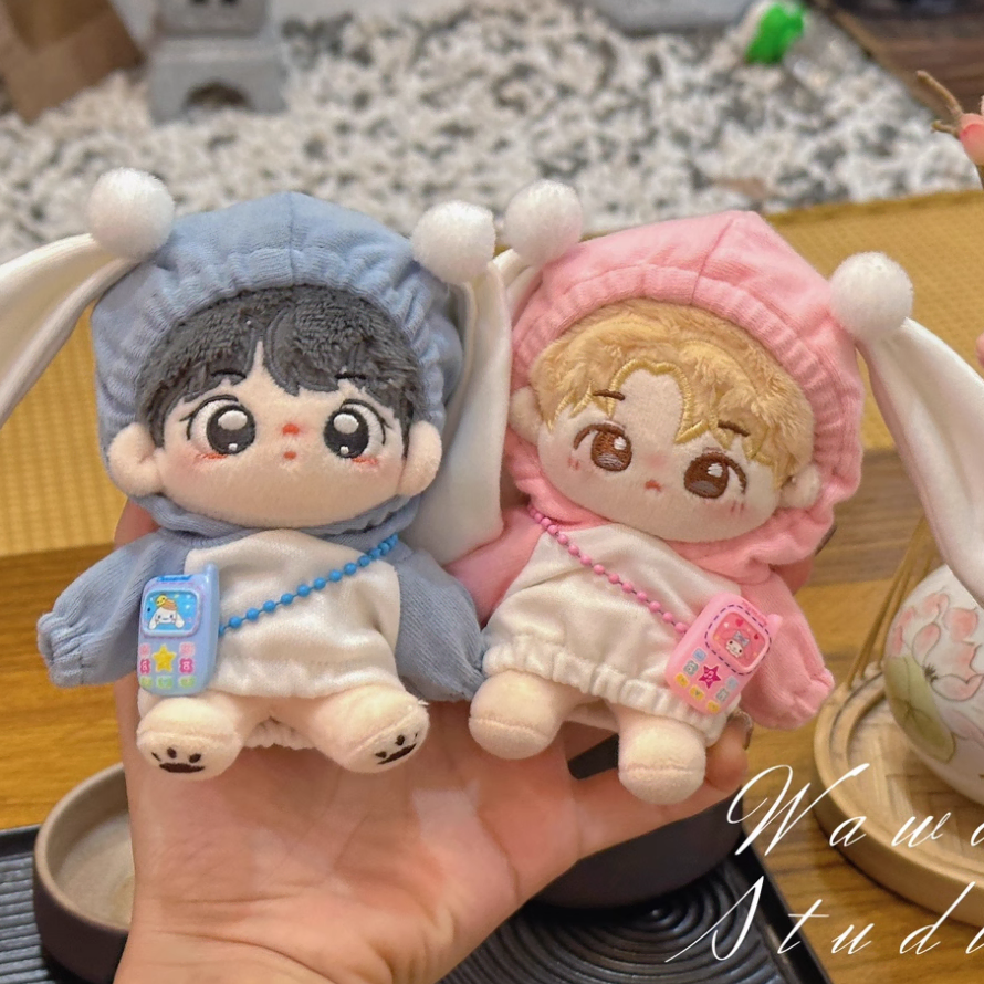 10cm / 15cm / 20cm 솜인형 곰돌이젤리 후드티 솜깅 옷 세트