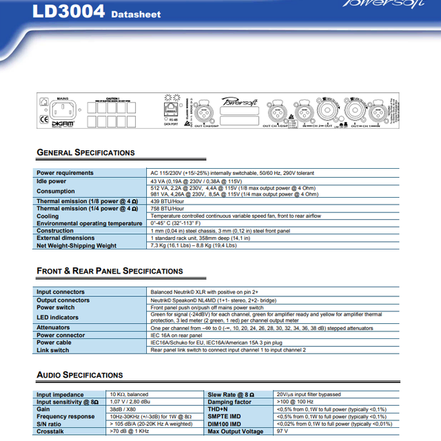 파워소프트 [powersoft] LD3004 AMP