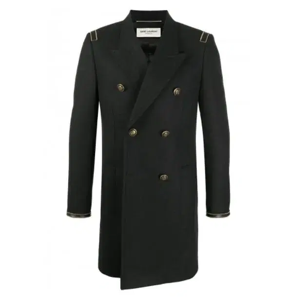 Saint Laurent officially launched in domestic stores Anchor Double Wool Coat High-end Luxury