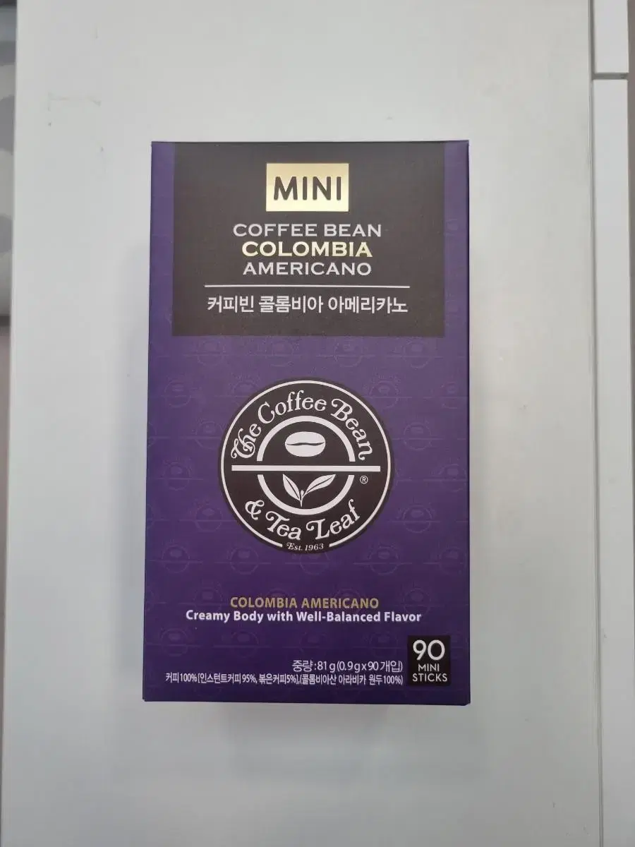 커피빈 콜롬비아 아메리카노 0.9g 90t