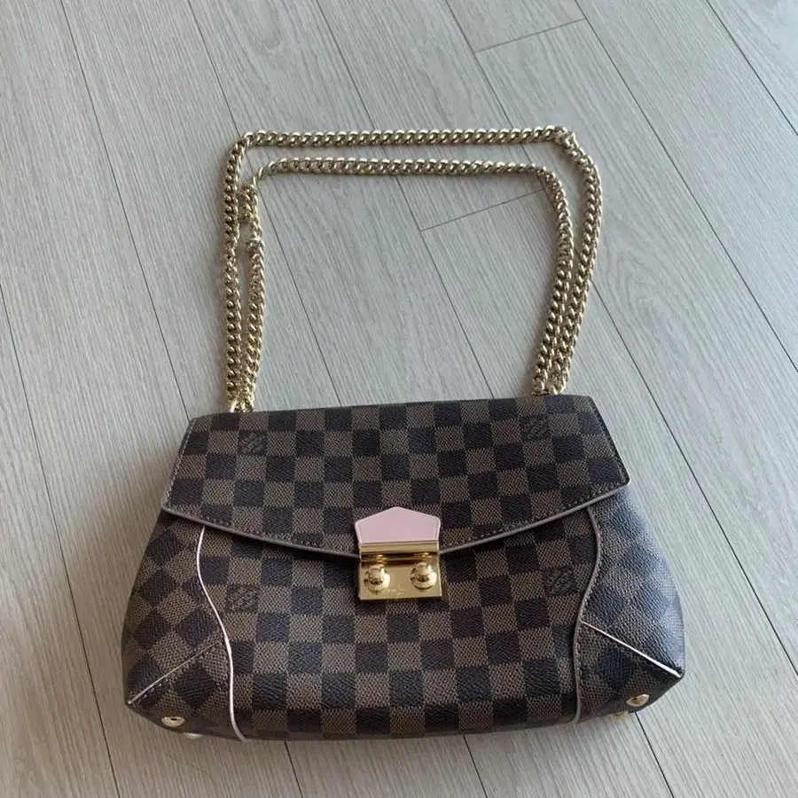 루이비통 Damier Canvas Caissa Clutch - Rose