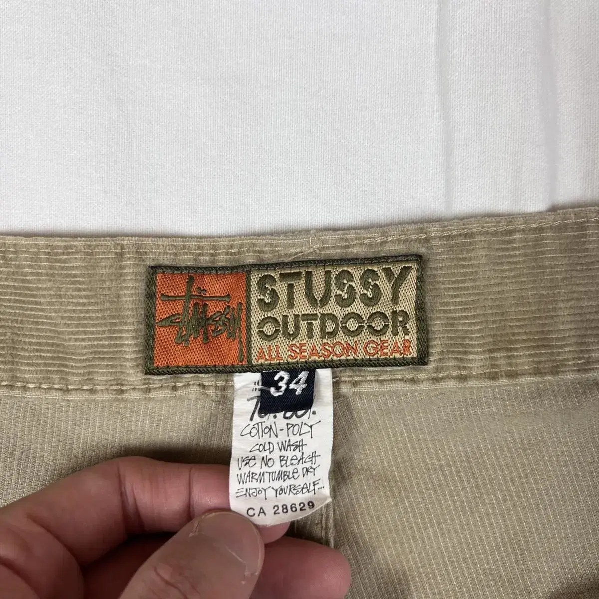 90s 스투시 stussy 아웃도어 코듀로이 카고팬츠 바지