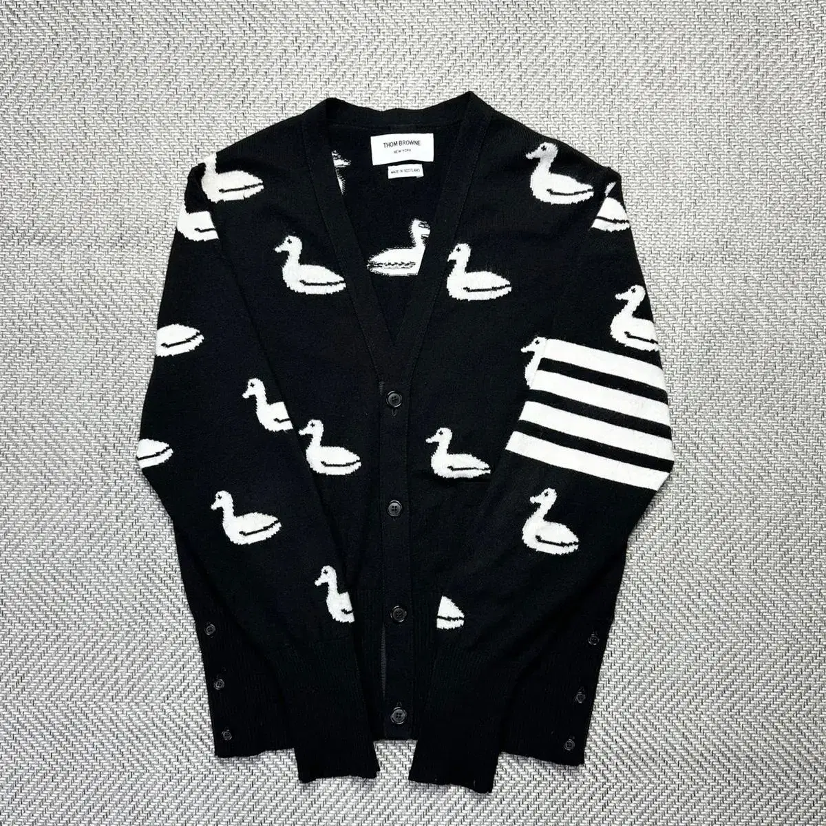 [1] Thom Browne Half Duck Cashmere Cardigan