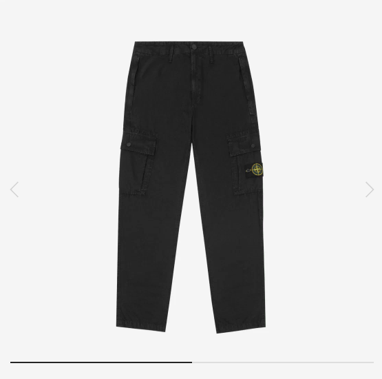 [34]Stone Island 303WA Brushed Cotton Canvas Dyed Cargo Pants