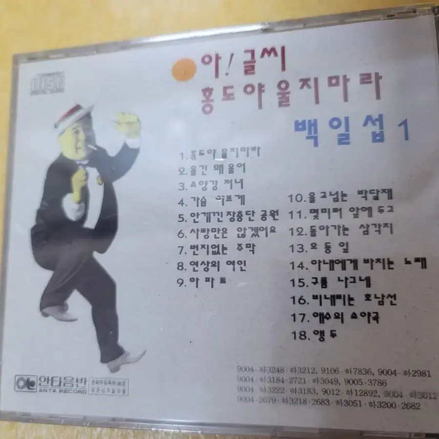 탤런트 백일섭씨 트롯트 메들리 CD 미개봉(새것)