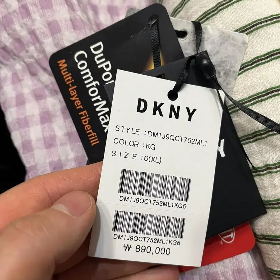 DKNY / 차콜 블랙 패딩코트 롱패딩 / XL