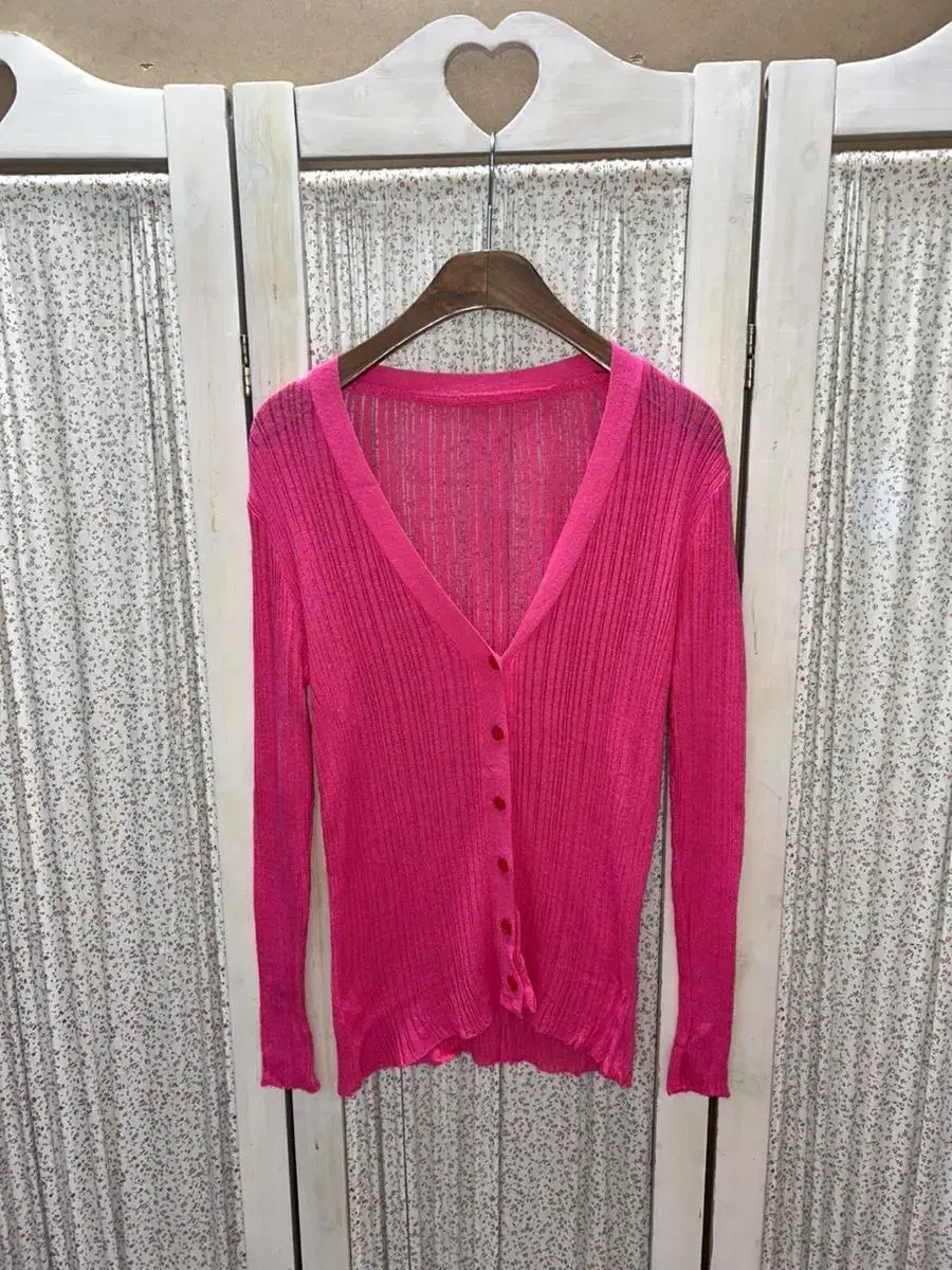 Hot Pink Slim Cardigan