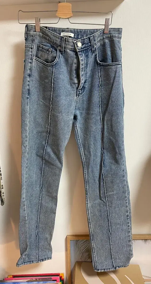 [L] Moonbeam cignature pintuck denim