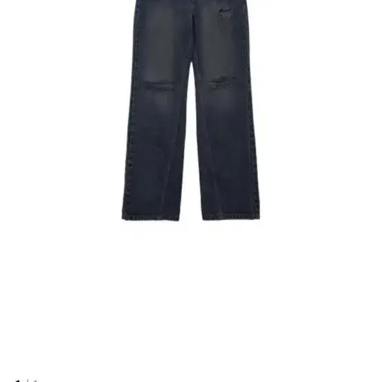 마뗑킴 STUD POINT WASHED DENIM PANTS IN NAV