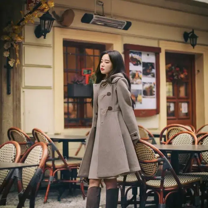 밀크코코아 코트 only.1449-romatic duffle coat