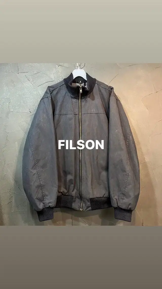 [M] FILSON 필슨 빈티지 블루종 왁스자켓