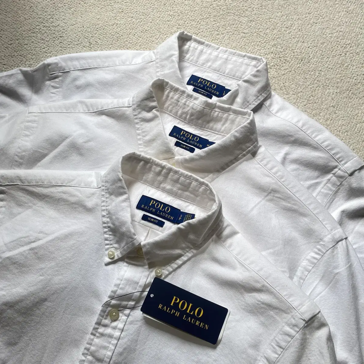 [Department Store] Polo Ralph Lauren Garmentai White Slim Fit Shirt