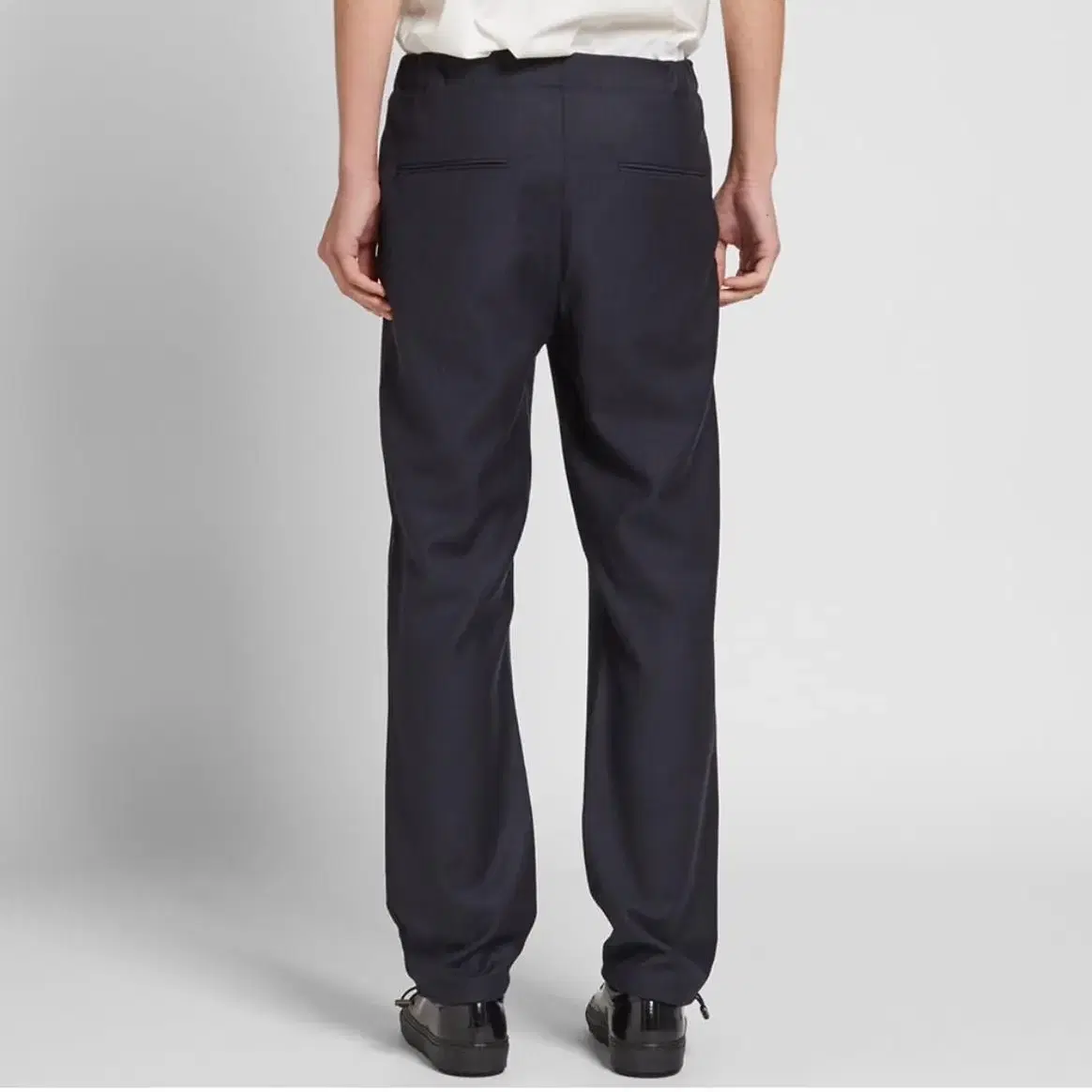 acne studios wool pace trouser dark navy