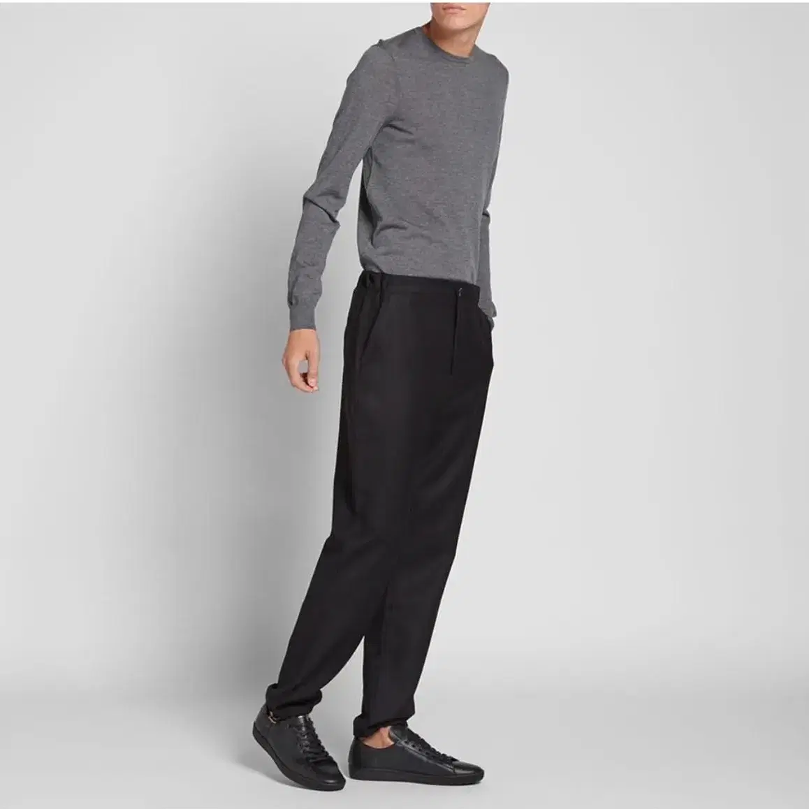 acne studios wool pace trouser dark navy